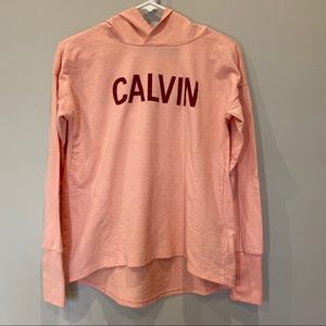 2/$25 NWOT Calvin Klein Pink Long Sleeve Hoodie Top Size XS